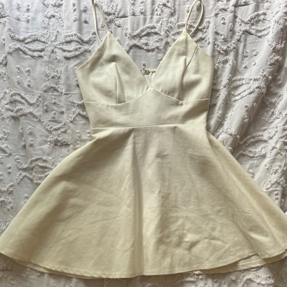 Windsor White Eggshell S Dress with Adjustable Straps